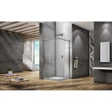 Душевой уголок Good Door Lira CR-100-C-CH 100х100 профиль Хром стекло прозрачное