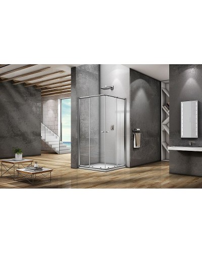 Душевой уголок Good Door Lira CR-100-C-CH 100х100 профиль Хром стекло прозрачное