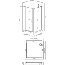 Душевой уголок Good Door Pandora CR-80-C-CH 80х80 профиль Хром стекло прозрачное