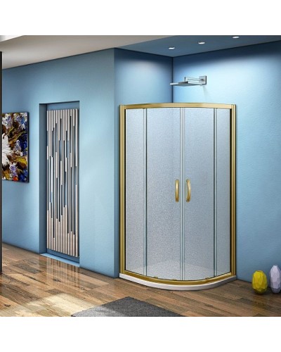 Душевой уголок Good Door Jazze 90x90 R-90-C-G профиль Золото стекло прозрачное