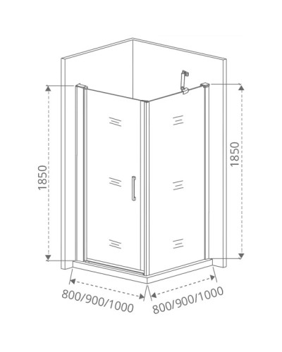 Душевой уголок 80х80 см Good Door Pandora CR-80-C-CH прозрачное