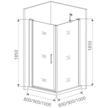 Душевой уголок 100х100 см Good Door Pandora CR-100-C-CH прозрачное