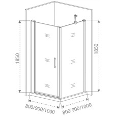 Душевой уголок 100х100 см Good Door Pandora CR-100-C-CH прозрачное