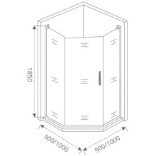 Душевой уголок 100х100 см Good Door Pandora PNT 100-C-CH прозрачное