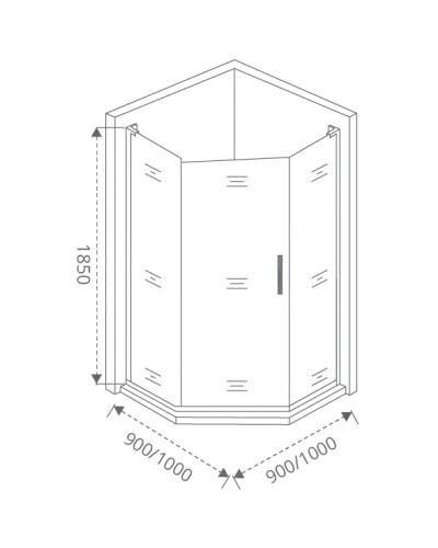 Душевой уголок 100х100 см Good Door Pandora PNT 100-C-CH прозрачное
