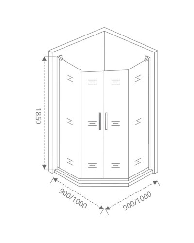 Душевой уголок 100х100 см Good Door Pandora PNT-TD 100-C-CH прозрачное