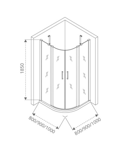 Душевой уголок 80х80 см Good Door Pandora R80-C-CH прозрачное