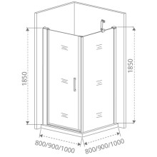 Душевой уголок 80х80 см Good Door Pandora CR-80-T-CH прозрачное с рисунком