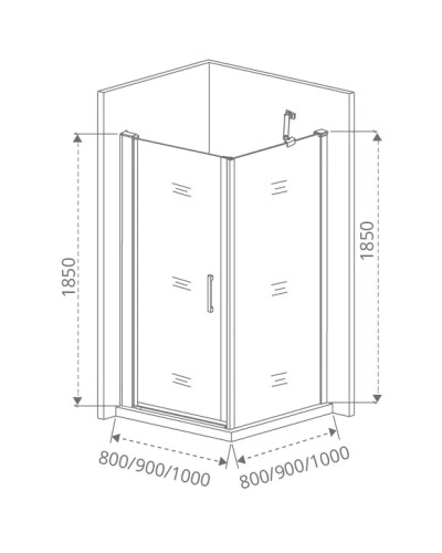 Душевой уголок 80х80 см Good Door Pandora CR-80-T-CH прозрачное с рисунком