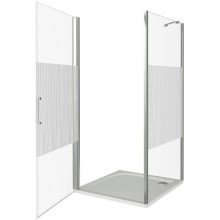 Душевой уголок 80х80 см Good Door Pandora CR-80-T-CH прозрачное с рисунком
