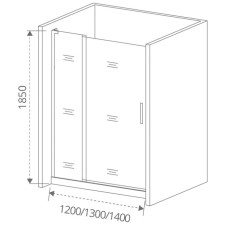 Душевая дверь 130 см Good Door Pandora WTW-130-T-CH прозрачный с рисунком