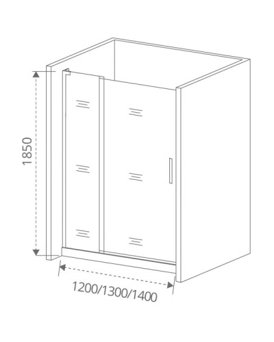 Душевая дверь 130 см Good Door Pandora WTW-130-T-CH прозрачный с рисунком