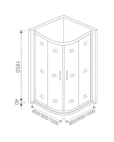 Душевой уголок 80х80 см Good Door Latte R-80-G-WE grape