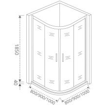 Душевой уголок 90х90 см Good Door Latte R-90-G-WE grape