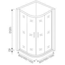 Душевой уголок 100х100 см Good Door Latte R-100-G-WE grape