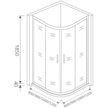 Душевой уголок 90х90 см Good Door Latte R-90-C-WE прозрачное