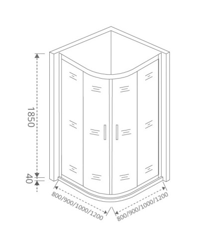 Душевой уголок 90х90 см Good Door Latte R-90-C-WE прозрачное