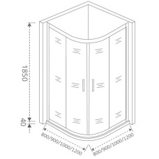 Душевой уголок 100х100 см Good Door Latte R-100-C-WE прозрачное