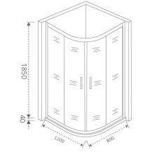Душевой уголок 120х80 см Good Door Latte R-120-C-WE прозрачное