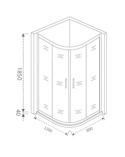 Душевой уголок 120х80 см Good Door Latte R-120-C-WE прозрачное