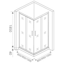 Душевой уголок 90х90 см Good Door Latte CR-90-C-WE прозрачное