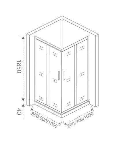 Душевой уголок 90х90 см Good Door Latte CR-90-C-WE прозрачное
