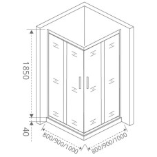 Душевой уголок 100х100 см Good Door Latte CR-100-C-WE прозрачное
