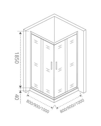 Душевой уголок 90х90 см Good Door Infinity CR-90-C-CH прозрачное