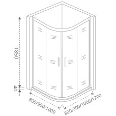 Душевой уголок 100х100 см Good Door Infinity R-100-C-CH прозрачное