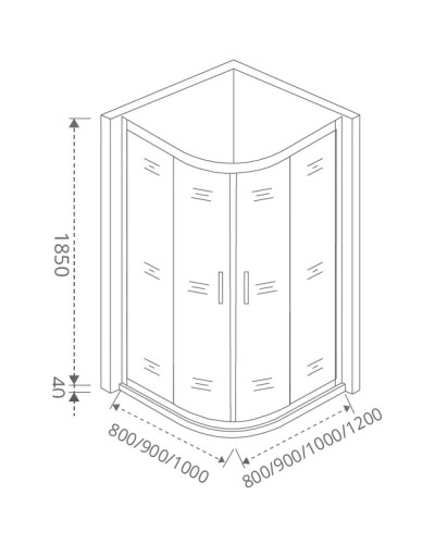 Душевой уголок 100х100 см Good Door Infinity R-100-C-CH прозрачное