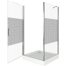 Душевой уголок 80х80 см Good Door Fantasy CR-80-F-CH прозрачный с рисунком