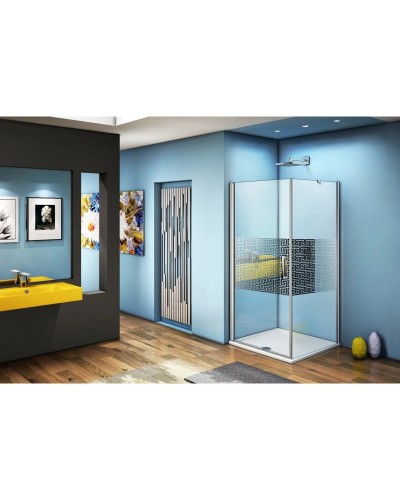 Душевой уголок 80х80 см Good Door Fantasy CR-80-F-CH прозрачный с рисунком