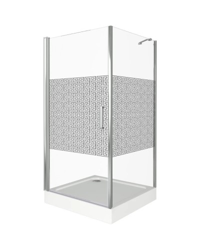 Душевой уголок 90х90 см Good Door Fantasy CR-90-F-CH прозрачный с рисунком