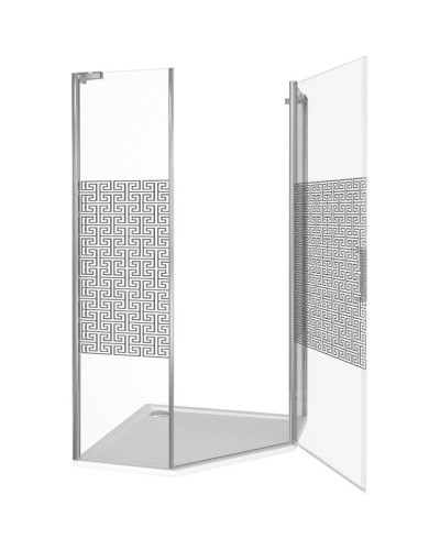 Душевой уголок 100х100 см Good Door Fantasy PNT-100-F-CH прозрачный с рисунком