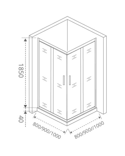 Душевой уголок 80х80 см Good Door Infinity CR-80-G-CH grape