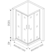 Душевой уголок 100х100 см Good Door Infinity CR-100-G-CH grape