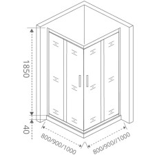 Душевой уголок 100х100 см Good Door Infinity CR-100-G-CH grape