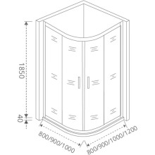 Душевой уголок 90х90 см Good Door Infinity R-90-G-CH grape