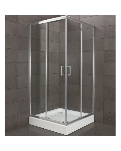 Душевой уголок BelBagno Uno 80х80 UNO-195-A-2-80-C-Cr профиль Хром стекло прозрачное