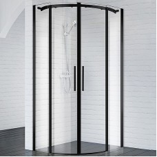 Душевой уголок BelBagno Acqua 90x90 ACQUA-R-2-90-C-NERO профиль Черный стекло прозрачное