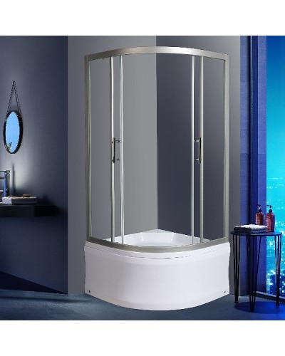 Душевой уголок WeltWasser WW500 С 80х80 10000004082 профиль Хром матовый стекло прозрачное