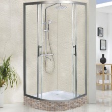 Душевой уголок WeltWasser WW500 С 80х80 10000004085 профиль Хром матовый стекло прозрачное