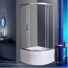 Душевой уголок WeltWasser WW500 С 100х100 10000004075 профиль Хром матовый стекло прозрачное