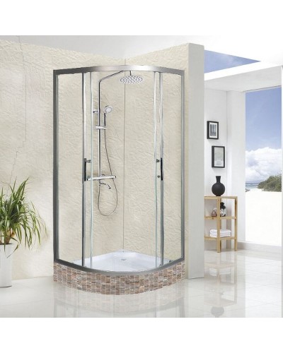 Душевой уголок WeltWasser WW500 С 100х100 10000004086 профиль Хром матовый стекло прозрачное