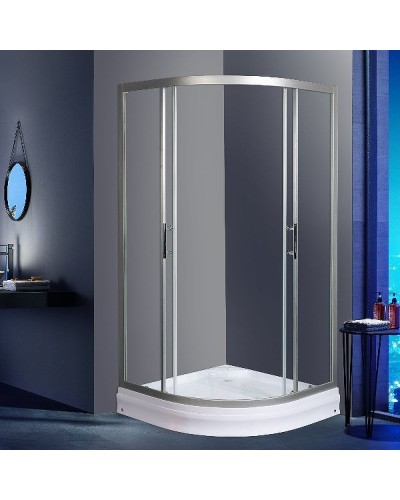 Душевой уголок WeltWasser WW500 С 100х100 10000004086 профиль Хром матовый стекло прозрачное