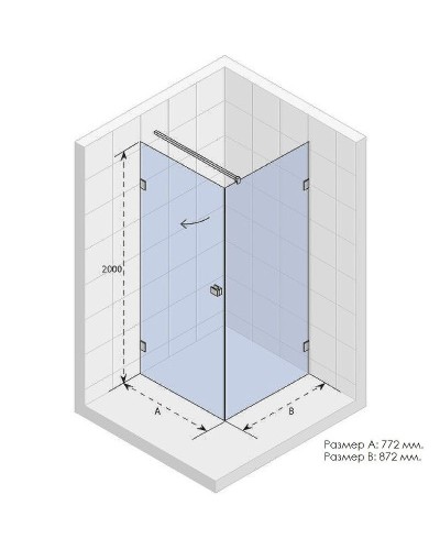 Душевой уголок Riho SZ Scandic NXT X201 77х87 P G001034120 (GX02024C2) профиль Хром стекло прозрачное