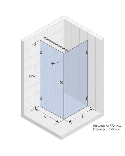 Душевой уголок Riho SZ Scandic NXT X201 87х97 L G001041120 (GX02033C1) профиль Хром стекло прозрачное
