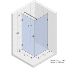 Душевой уголок Riho SZ Scandic NXT X201 97х87 L G001045120 (GX02062C1) профиль Хром стекло прозрачное