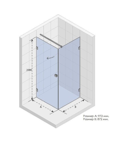 Душевой уголок Riho SZ Scandic NXT X201 97х87 P G001046120 (GX02062C2) профиль Хром стекло прозрачное