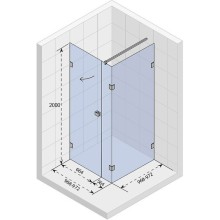 Душевой уголок Riho SZ Scandic NXT X204 120х100 L G001093120 (GX08055C1) профиль Хром стекло прозрачное